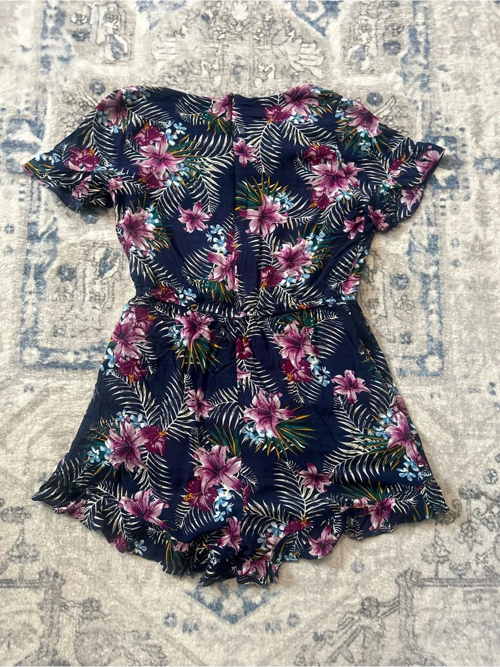 Love Sadie Navy Floral Romper